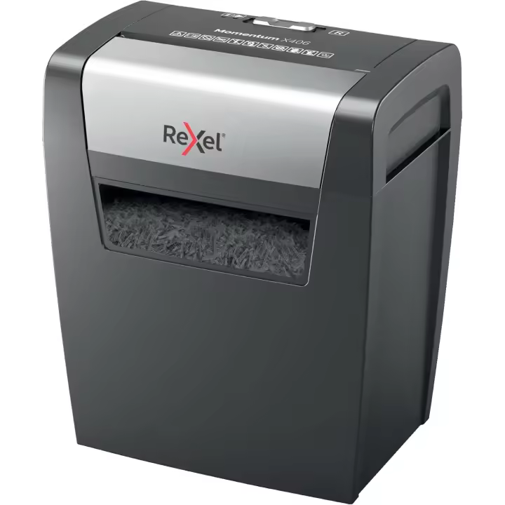 Rexel Momentum X406 Trituradora de Papel Particle-cut Shredding Azul y Gris 15 L - 1