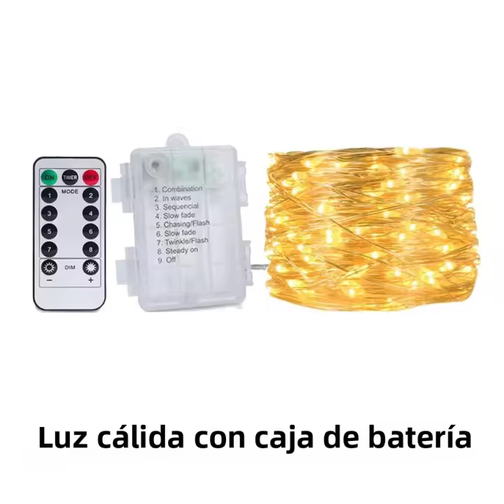 Luces De Hilo De Cobre LED Para Camping Jardín Fiesta Boda Navidad Decoración Potenciador De Batería USB Multicolor - 1