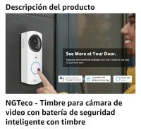 Ngteco Cámara de Timbre de Video Wifi HD Inalámbrica con Detección de Movimiento y Visión Nocturna - details 7