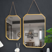 Espejo Decorativo De Estilo Nórdico En Acero Con Marco Rectangular Para Pared Baño Dormitorio Espejo De Lavabo Y Maquillaje - details 5