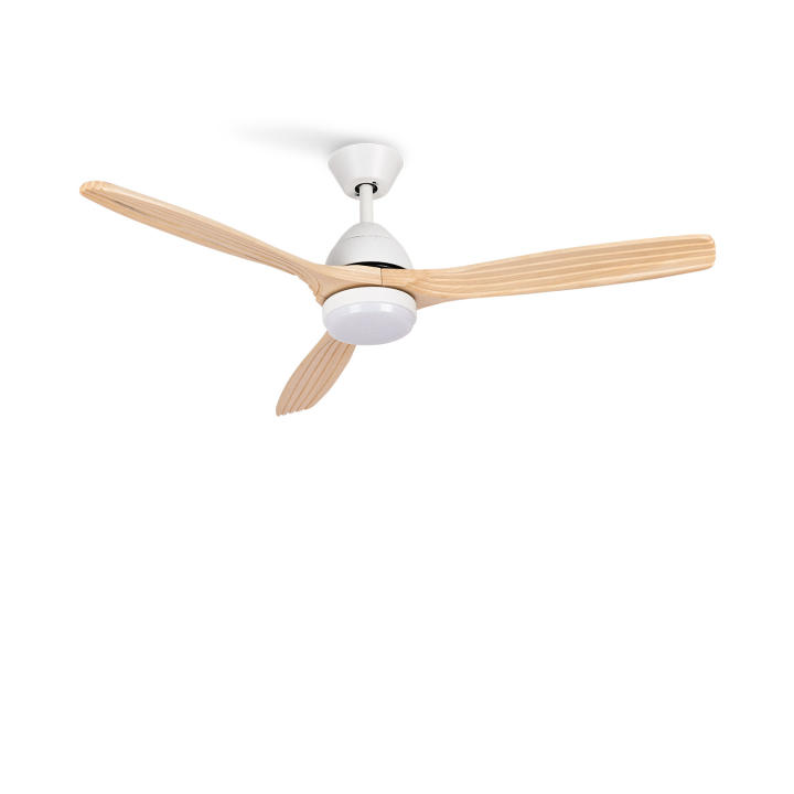 Create Ventilador de Techo Silencioso 6 Velocidades con Función Verano/Invierno y Aspas de Madera Natural — oferta en Miravia