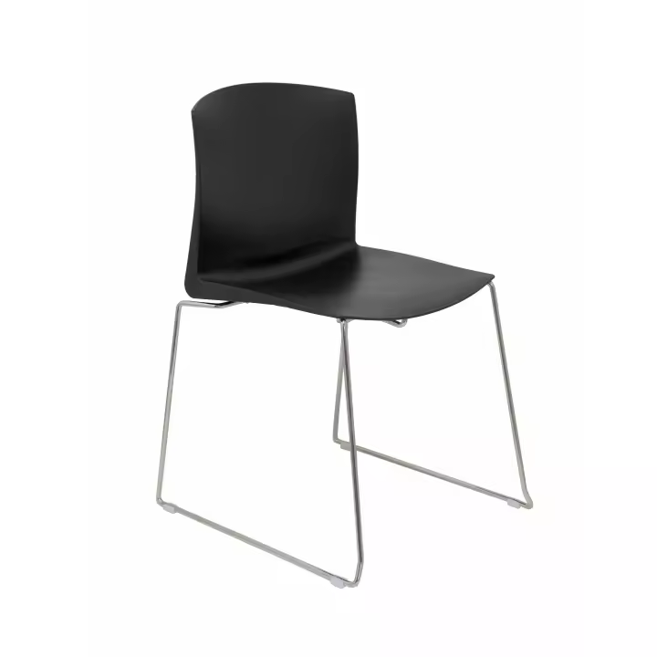 Piqueras Y Crespo - Pack 4 Sillas Boniches Negro Ergonómicas y Apilables - 1