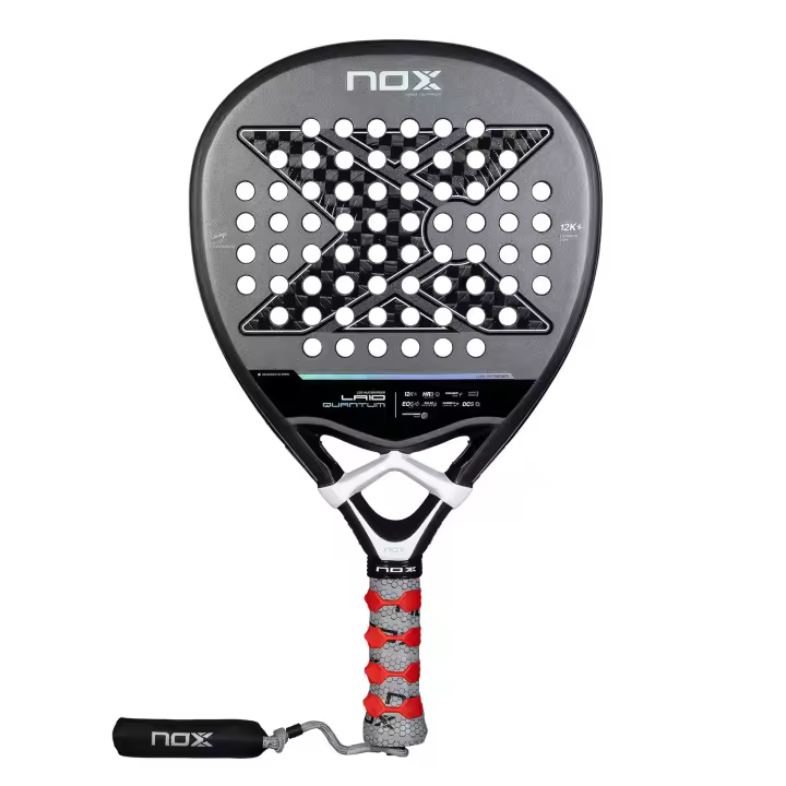 PALA NOX LA10 QUANTUM 12K BY LEO AUGSBURGER 2025, pala de diamante para jugadores ofensivos que buscan mayor agresividad en la red. Con planos rugosos de Carbono 12K. - 1