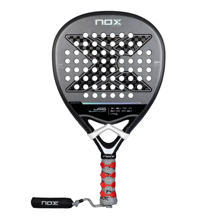 PALA NOX LA10 QUANTUM 12K BY LEO AUGSBURGER 2025, pala de diamante para jugadores ofensivos que buscan mayor agresividad en la red. Con planos rugosos de Carbono 12K. - 1