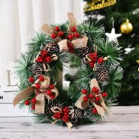Corona Navideña De Puerta Guirnalda De Navidad Decoración Merry Christmas Para El Hogar Año Nuevo Navidad Colgante De Puerta - details 5