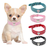 Collar De Moda Para Perro Corazón De Diamante En Cuero PU Collar De Fiesta Para Chihuahua Yorkie Decoración Para Gato Regalo De Suministros Para Mascotas - details 2