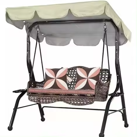 SSITO Techo de Reposición para Columbio de Jardín Toldo de Techo de Columbio 210D Impermeable para Columbio Parasol de Reposición para Columbio de Jardín Anti-UV (Beige, 164x114x15cm)-Cubierta de Tres Plazas para Muebles de Jardín - 1