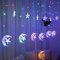 Curtain Garland LED De Estrella Y Luna Para Decoración De Eid Mubarak Y Ramadan 2025 Luz De Cadena Para Eventos Musulmanes Y Fiesta En Casa - details 22