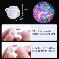 50pcs Luces LED Mini Para Globos Redondos Lámpara Decorativa De Fiesta Para Luces De Papel Colores Multicuadros Para Festivales Y Cumpleaños - details 1