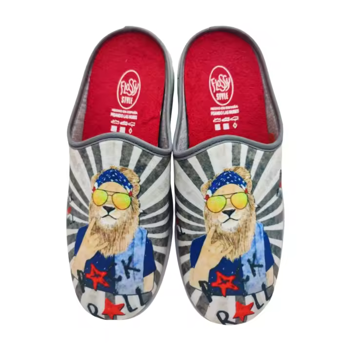 Zapatillas de casa para hombre de verano con puntera cerrada Marca Flossy cómodas, flexibles, ligeras y gran confort , con plantilla extraíble y suela perfumada , antideslizante , fabricadas en España ,suaves y tiernas. Calzado para el hogar ideal - 1