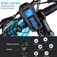 Luz para Bicicleta con Cuentakilómetros y Bocina Recargable USB, el interior Bike Delantera y Luz Trasera Bicicleta, Velocímetro Impermeable LED Luz Bicicleta Set, Luz Bicicleta para Carretera y Montaña Segurad PARA LA Noche - details 1