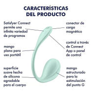 SATISFYER SMOOTH PETAL VIBRADOR CON CONNECT APP COLOR MENTA JUGUETES SEXUALES - details 0