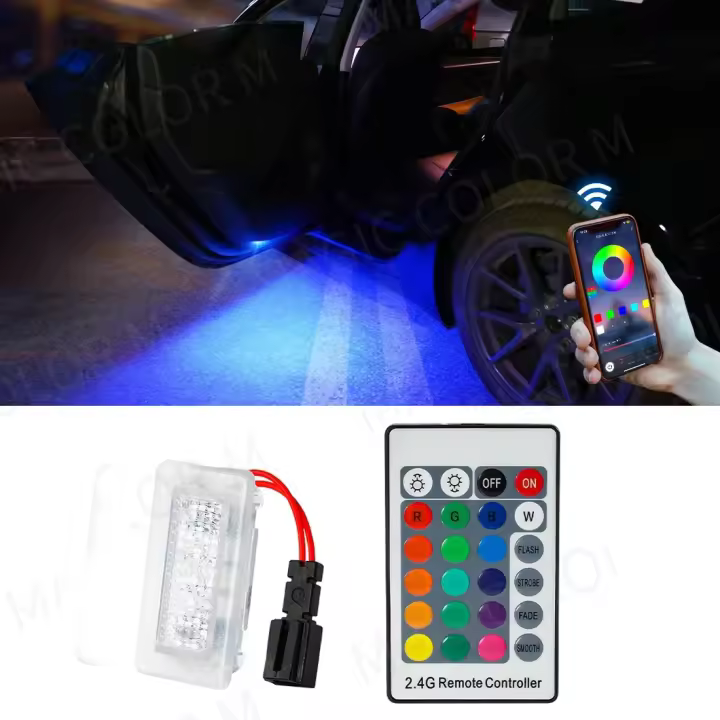 Luces LED De Ambiente RGB Para Tesla Model 3 Y S X Accesorios Decorativos Para Puertas Y Maletero Instalación Fácil Con Cables - 1