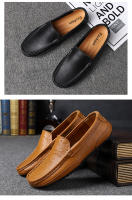 Zapatos De Cuero Para Hombre Moda Lujo 2024 Casuales Slip on Formal Mocasines Italianos Negros Zapatos Para Conducir Y Zapatillas - details 3