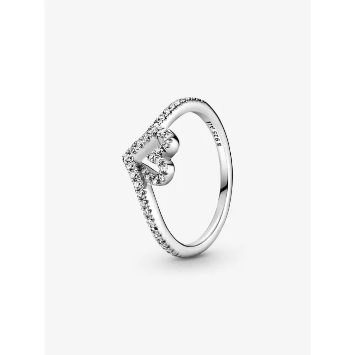 Pandora - Anillo de Corazón con brillante espoleta-Plata de Lei - 1