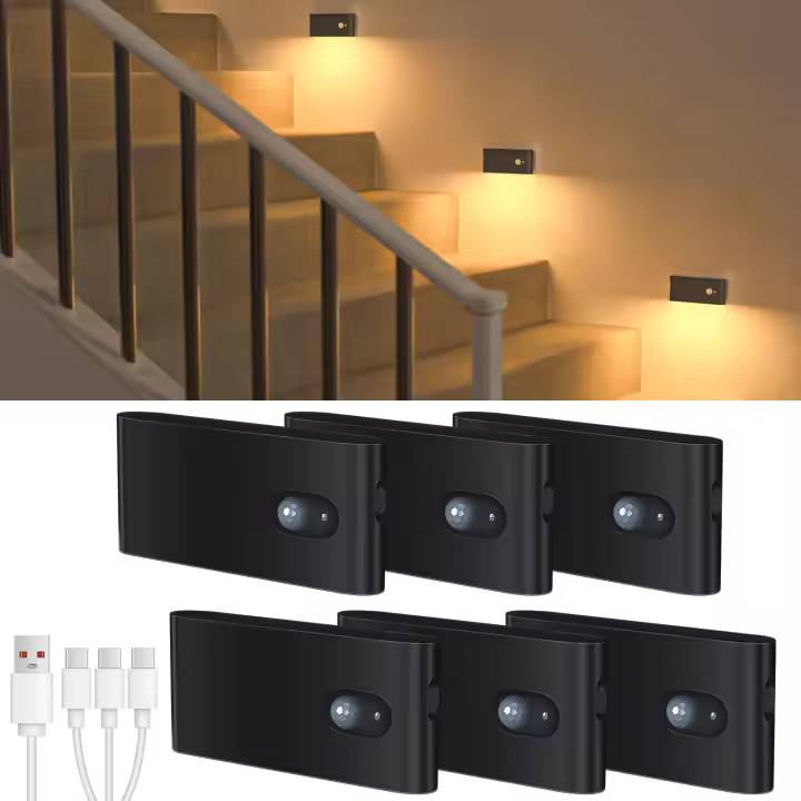 Luz Nocturna Recargable Con Sensor De Movimiento WILLED Luz Blanca Cálida Para Interior Ideal Para Pasillo Escalera Baño Dormitorio Cocina - 1