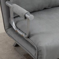 Cecodadi sofá Cama Doble características y camisas, sofá ajustable, máx 150 kg, gris Claro - details 4