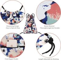 Mochila grande de cuerda, mochila deportiva informal, mochila escolar deportiva, bolsa de gimnasio con bolsillo con cordón - details 2