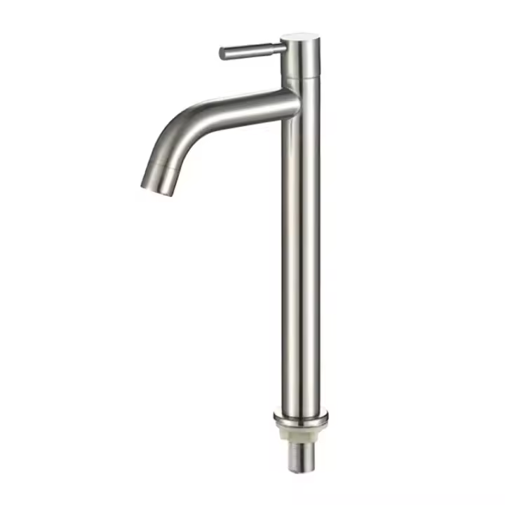 Grifo De Cocina Y Baño De Acero Inoxidable Negro Y Oro Con Apertura Rápida Para Aumentar La Altura Monohole Montaje En Mesa - 1