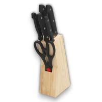 Set Cuchillos + Tijeras - Soporte de Madera - Karawan. - details 2