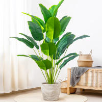 Árbol De Palma Tropical Artificial 84-120cm Hojas De Plátano Falsas Toque Real Strelitzia Plantas De Plástico Para Jardín Y Hogar - details 4