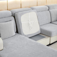 Cubierta De Sofá De Alta Elasticidad En Chenille Cubierta De Cojín Monocromo Universal Para Todas Las Estaciones Fáciles De Instalar - details 16