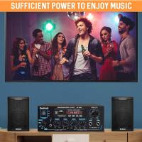 Sunbuck Mini Amplificador HiFi Audio Bluetooth, 110V Receptor Amplificador Estéreo Doméstico de 200 W de Potencia, para Uso en Estudios de Entretenimiento en Teatro, con USB, Radio FM, Control Remoto - details 1