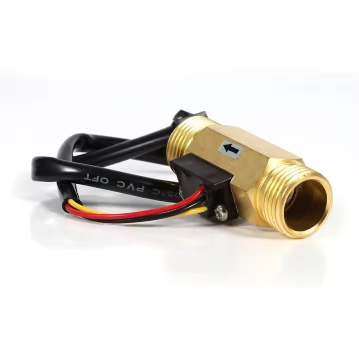 Sensor de flujo de Agua Medidor de flujo Interrupción de flujo de Agua 60 mm G1/2 Cable de Cobre Medidor de líquido 1-30L/min - 1