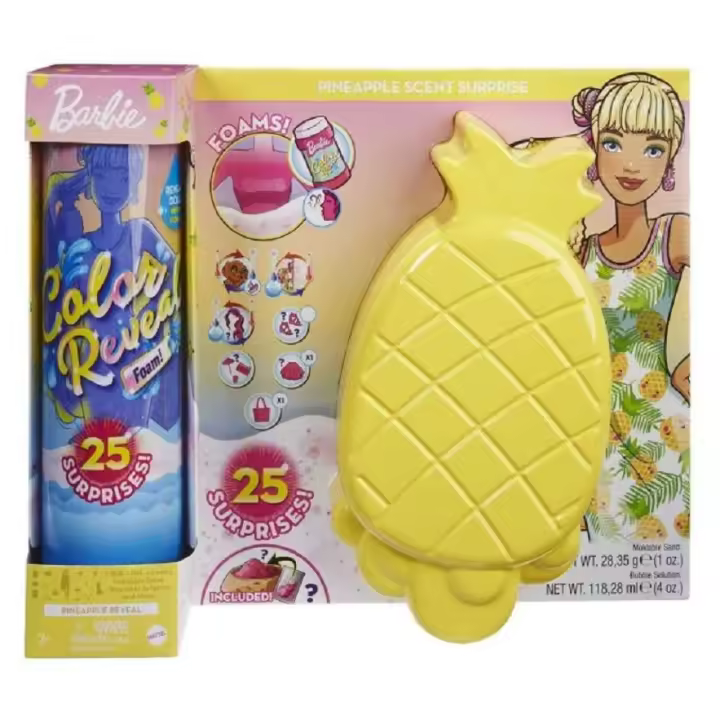 Muñeca Barbie Color Reveal Con Espuma Piña Mattel GTN17 - 1