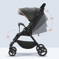 Foldable Baby Stroller Luxurious Portable Travel Baby Carriage Fold Pram High Landscape Shock Absorption Newborn Infant Stroller - details 4