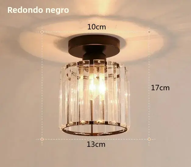 Lámpara De Techo Moderna Nórdica Con Cristal K9 Para Interior Aisles Corridos Pasillos Escaleras Dormitorios Comedor Iluminación Doméstica Diaria Metal+ Cristal - 1