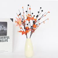 Plantas Artificiales De Calabaza Y Hojas De Maple Para Decoración De Halloween Arreglo Floral Para Sala De Estar Festivales Y Fotografía De Props - details 1