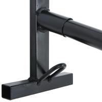 vidaXL Soporte montura 2 brazos portátil con gancho brida hierro negro - details 5
