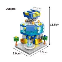 Kit De Bloques De Construcción DIY Para Niñas Modelo De Casa Y Callejón Playa Clásica De Película Juguetes Educativos Para Niños Edad 6-12 - details 3