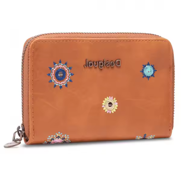 Monedero DESIGUAL July Denim Marisa - Piel Elegante - Marrón - Cremallera - Primavera/Verano - 1