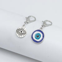 Lucky Eye Set De 3 Llaveros Con Piedras De Ojo Turco Y Mano De Fatima Llavero De Aleación De Metal Para Coche Y Bolso - details 7