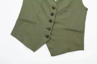 Conjunto Elegante Para Mujer TRAFZA Con Chaleco Y Pantalones Altos Cintura Ajustada Traje De Oficina Sin Mangas V-Neck Talla Regular - details 7