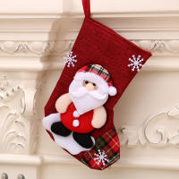Babero De Navidad Para Niños Con Calcetines De Santa Claus Y Muñeco De Nieve Decoración De Árbol De Navidad Para El Hogar Material De Tela No Tejida - details 10