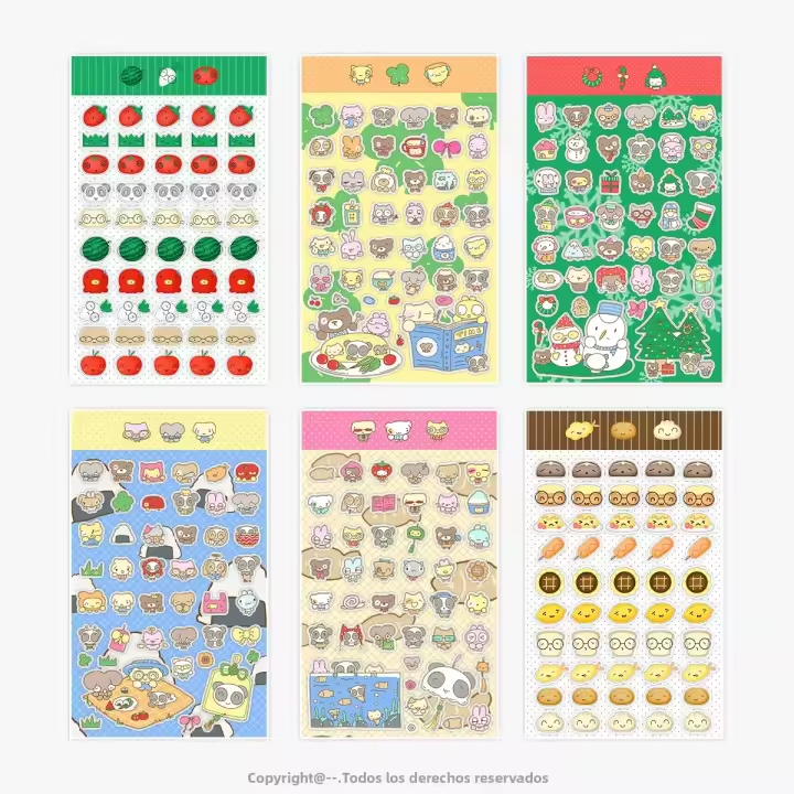 Pegatinas De Esponja Kawaii Para Scrapbooking Y Planificadores Adornos De Pan Y Vegetales De Estaciónery Lindas Para DIY Y Álbumes De Fotos - 1