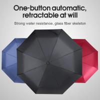 Parasol Automático Resistente Al Viento Para Hombres Y Mujeres Con Capa Negra Anti-UV Plegable 3 Veces Para Protección Contra Lluvia Y Sol 8 Viles Lujo - details 3