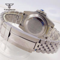 Reloj Mecánico Automático Tandorio NH34 40mm GMT Acero Inoxidable Para Hombres Con Bisel De Cerámica Y Cristal De Zafiro Resistente Al Agua - details 12