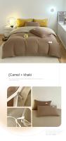 Funda De Edredón INS Estilo Lujo Doble Color Sólido Para Pareja Hotel Apartamento Hogar Algodón 100% Bordado De Alta Calidad - details 23