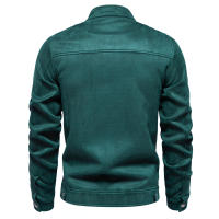2024 nueva chaqueta de otoño e invierno para hombre, chaqueta versátil de color sólido a la moda para hombre, ropa de trabajo de gamuza, chaqueta para hombre - details 3