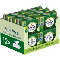 Scottex Papel Higiénico Húmedo con Aloe Vera Caja 12 Packs de 66 Servicios, Total 792 Toallitas Húmedas Desechables por WC - details 0