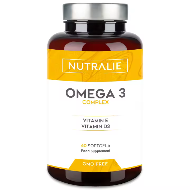 Omega 3 Cápsulas 2000mg Puro - DHA y EPA Alta Concentración - Aceite de Pescado Vitaminas D E - 60 Cápsulas Fish Oil Omega 3 Nutralie - 1