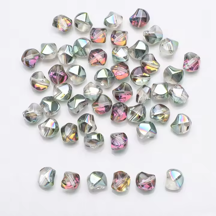 50 Pcs 8mm Cuentas De Cristal De Vidrio Mixtas Forma Irregular Para Hacer Joyas DIY Accesorios Lujos De Moda Al Por Mayor - 1