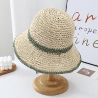 Sombrero De Playa Primavera Verano Plegable Para Mujer Sombreros De Paja De Hilo Moda Al Aire Libre Protección Solar Regalo De Vacaciones - details 4