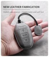 Funda De Llave De Coche En Cuero Para Peugeot 308 408 2008 3008 4008 5008 Citroen C4L C6 C3-XR Picasso DS3 DS4 DS5 Llavero - details 3
