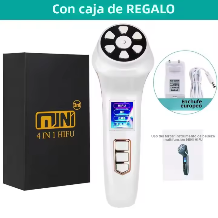 Mini HiFU 4 En 1 EMS Pulso RF Rejuvenecimiento De La Piel Elevación Facial Corriente Eléctrica Tensión Firmado Anti-Edad Dispositivo De Belleza LED - 1