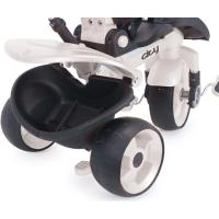 INJUSA - Triciclo Infantil Evolutivo City Max | Triciclo a Pedales para Niños de 6 a 36 Meses | Mango de Dirección Parental Extensible | Capota Solar | Mochila | Arco y Cinturón de Seguridad | Cubeta Trasera | Cubiertas de Goma EVA en Ruedas | Blanco - details 5